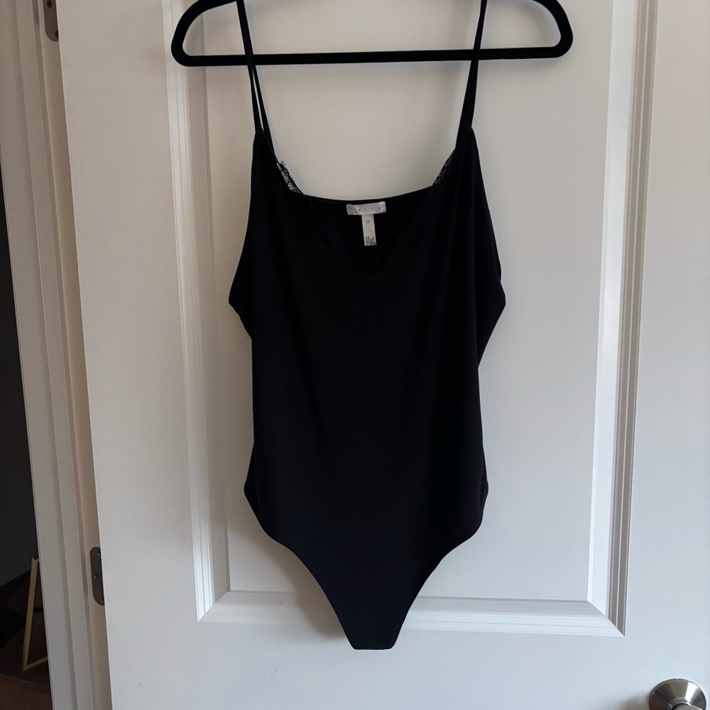 Leith Classic Black Lace Bodysuit